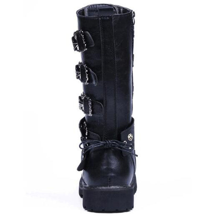 Punk motorcycle boots