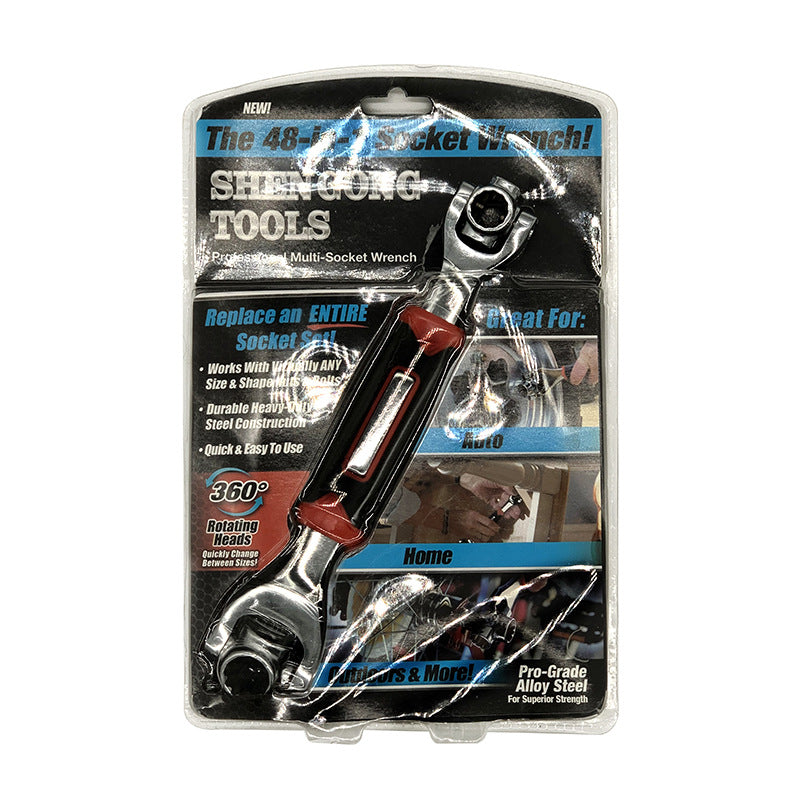 Multifunctional 48-In-One 360 Degree Rotatable Wrench Non-Slip Wrench