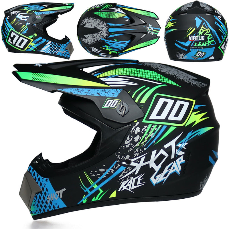 Small Off-road Helmet Racing Lightweight Mountain Full Face Helmet With Goggles