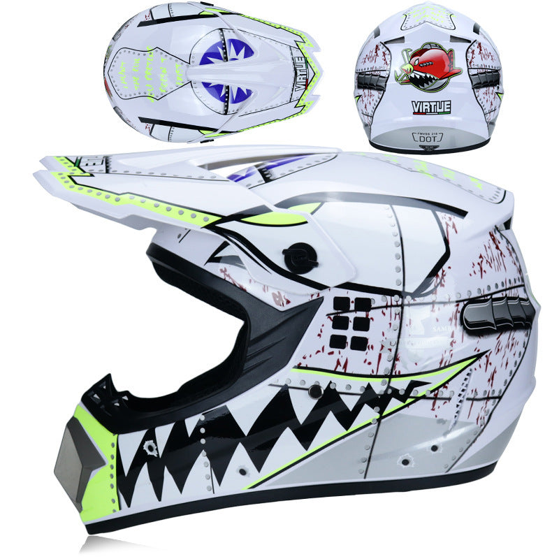 Small Off-road Helmet Racing Lightweight Mountain Full Face Helmet With Goggles