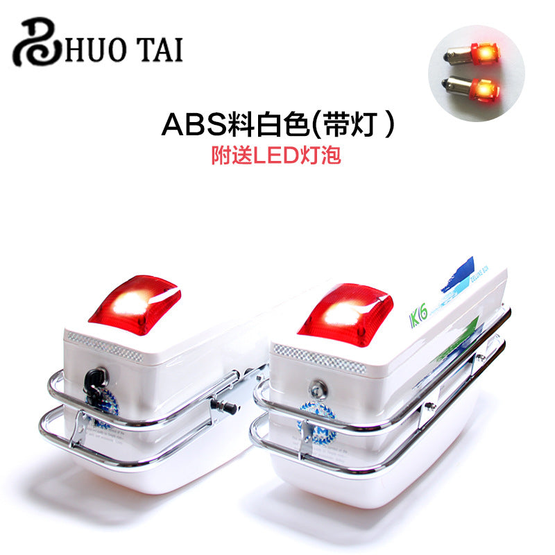 Modified motorcycle side box ABS with light box