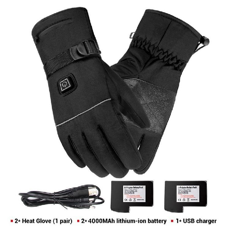 Winter Electric Motorcycle Heated Touch Screen Gloves