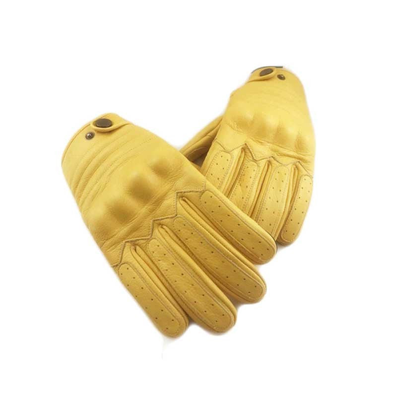 Motorcycle Protective Cowhide Equipment Anti-drop Gloves