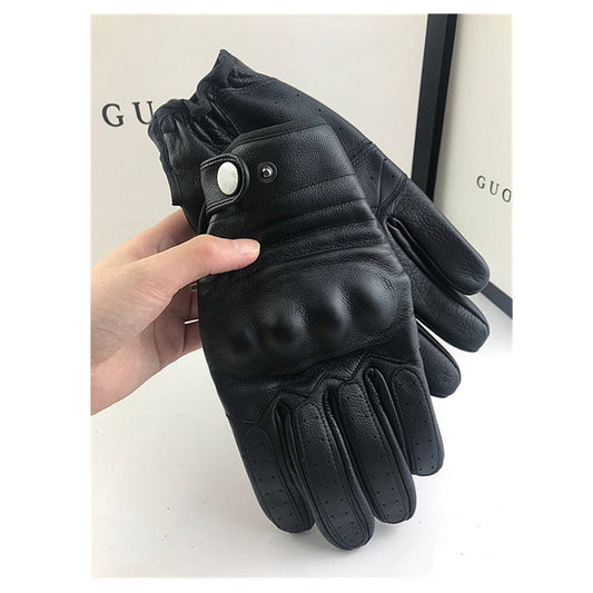 Motorcycle Protective Cowhide Equipment Anti-drop Gloves