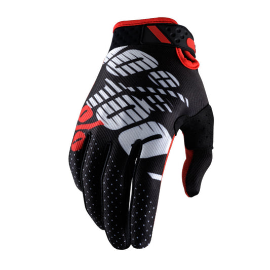 Letter pattern motorcycle bike riding gloves