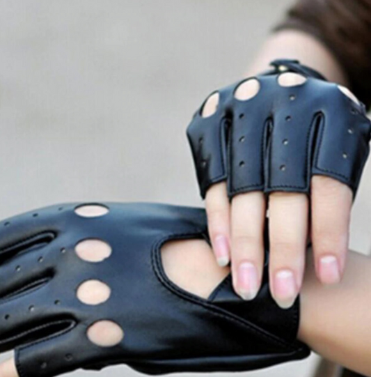 Hollow Fashion Motorcycle Half-finger Gloves